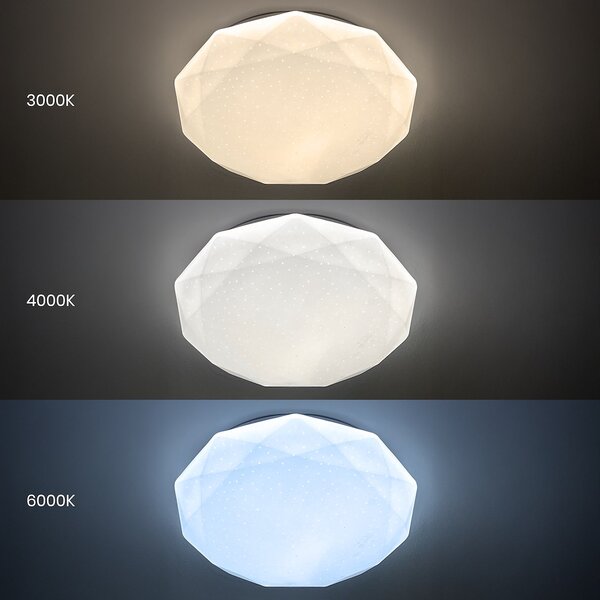 Stropné LED svietidlo Hex, 1x LED 72w, 3000-6000k, (fi 50 cm), w, s ovládačom