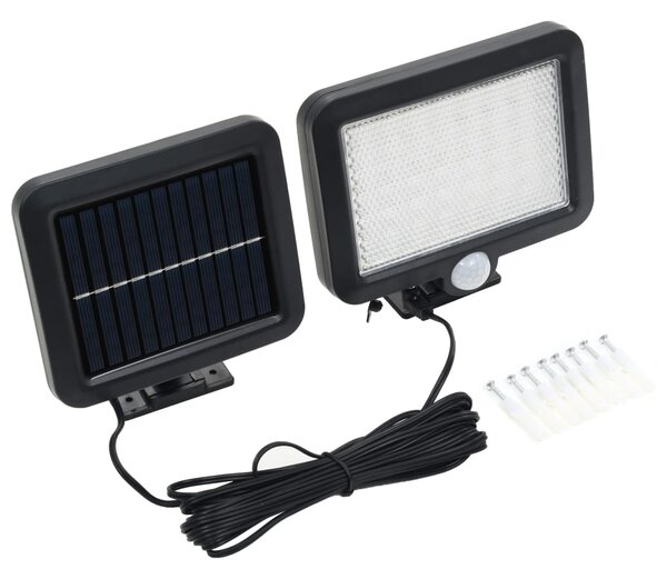 Solárna lampa s pohybovým senzorom, LED svetlo, biele