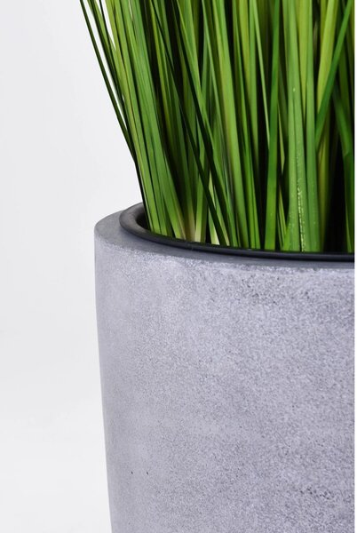 Kvetináč CITY, sklolaminát, výška 80 cm, betón design, sivý