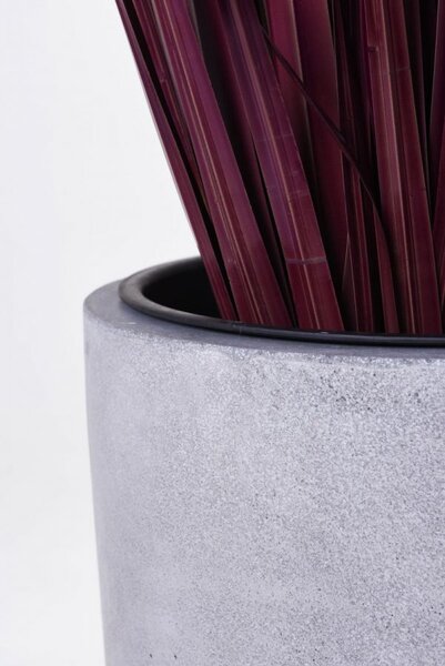 Kvetináč CITY, sklolaminát, výška 100 cm, betón design, sivý