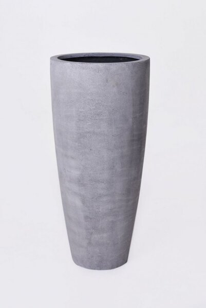 Kvetináč CITY, sklolaminát, výška 100 cm, betón design, sivý