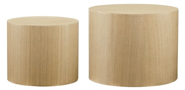 SADA KONFERENČNÝCH STOLÍKOV, farba duba, drevo, kompozitné drevo, 48-38/48-38/38-32 cm Livetastic - Stolíky do obývačky, Online Only