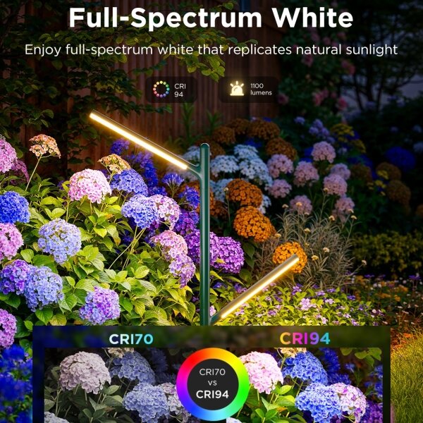 Govee-SADA 2x LED RGBICWW Stm. vonkajšia lampa LED/36W/230V IP66 2700-6500K Wi-Fi