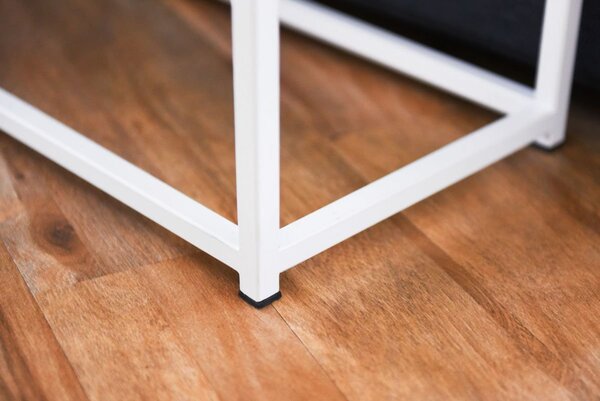 Moderný kvetináč/box na nožičkách STYLE, oceľ, šírka 60 cm, biely mat