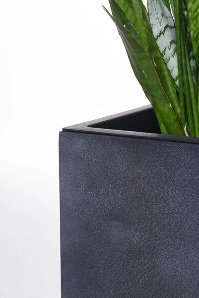 Kvetináč ELEMENTO, sklolaminát – vzhľad kameňa, šírka 88 cm, antracit