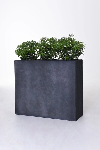 Kvetináč ELEMENTO, sklolaminát – vzhľad kameňa, šírka 88 cm, antracit