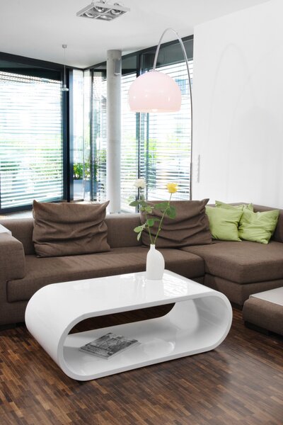 KONFERENČNÝ STOLÍK, biela s vysokým leskom, kompozitné drevo, 120/60/40 cm Livetastic - Stolíky do obývačky, Online Only