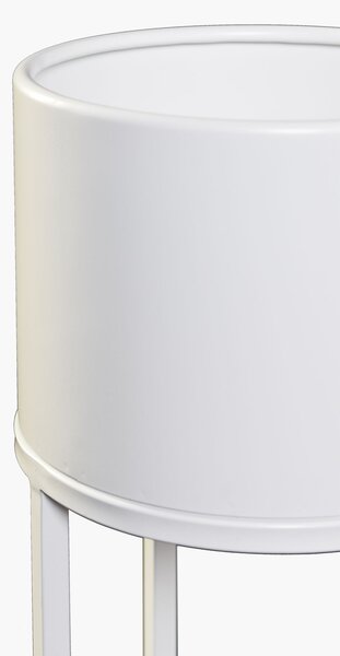 Kvetináč na vysokých nohách ELEVATE CROSS, oceľ, výška 79 cm, biely mat