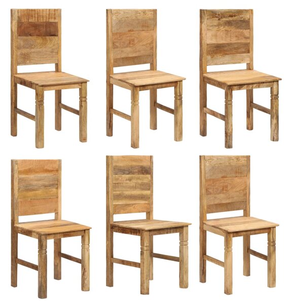 Jedálenské stoličky 6 ks z mangového dreva