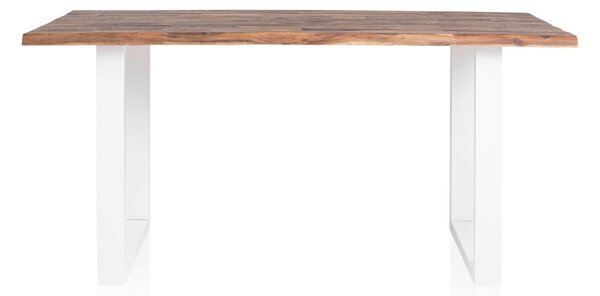 JEDÁLENSKÝ STÔL, akácia, prírodná farba, biela, 140/80/75 cm MID.YOU - Online Only jedálne, Online Only