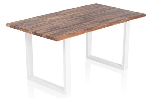 JEDÁLENSKÝ STÔL, akácia, prírodná farba, biela, 140/80/75 cm MID.YOU - Online Only jedálne, Online Only