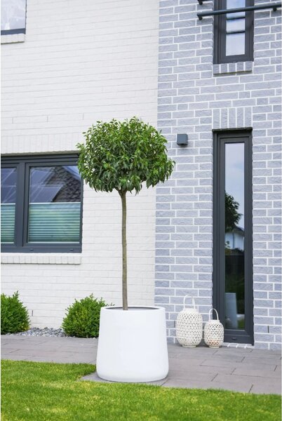 Moderný kvetináč VEKRA, výška 50 cm, sklolaminát, biely