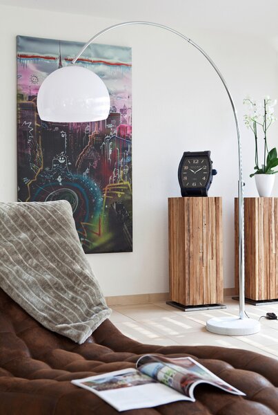 OBLÚKOVÁ LAMPA, 155/208/40 cm P & B - Online Only bytové doplnky, Online Only