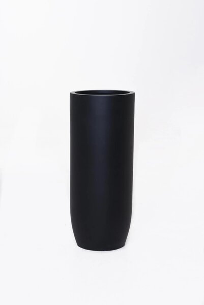 Kvetináč SOLERIO, výška 80 cm, sklolaminát, čierny