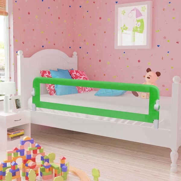 Zábrana na detskú posteľ, zelená 120x42 cm, polyester