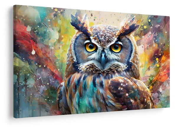 Obraz - Maľba sovy (90x60 cm)