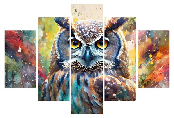 Obraz - Maľba sovy (150x105 cm)