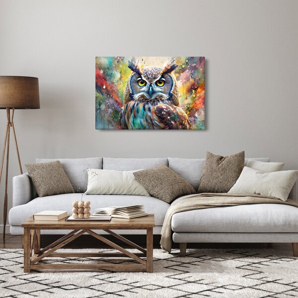 Obraz - Maľba sovy (90x60 cm)