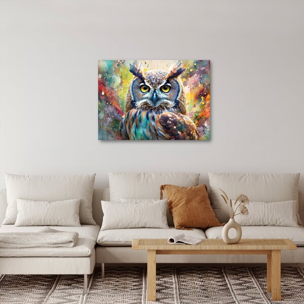 Obraz - Maľba sovy (70x50 cm)