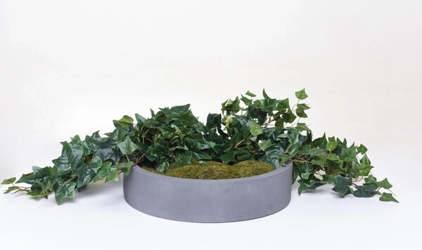 Miska na dekorácie CIRCULO, sklolaminát, Ø 40 cm, sivá