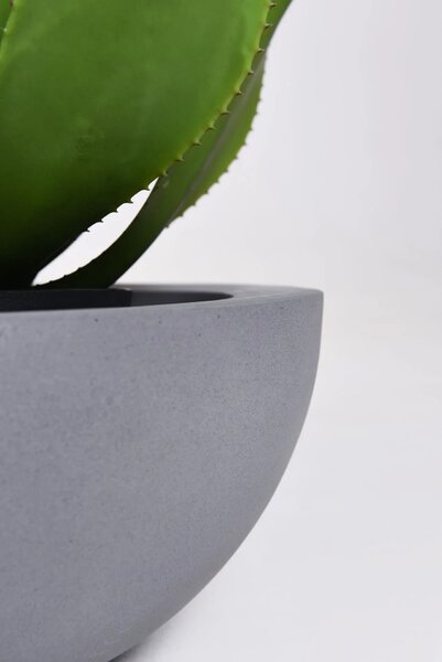 Misa na kvety CUENCO, sklolaminát, výška 18 cm, sivá