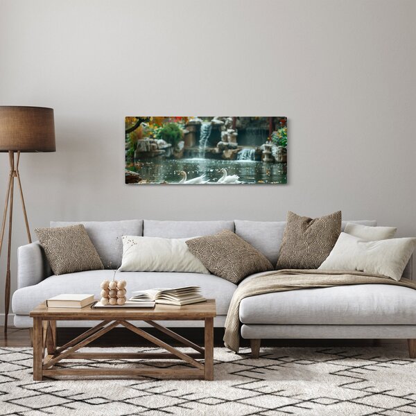 Obraz - Ázijské jazierko (120x50 cm)