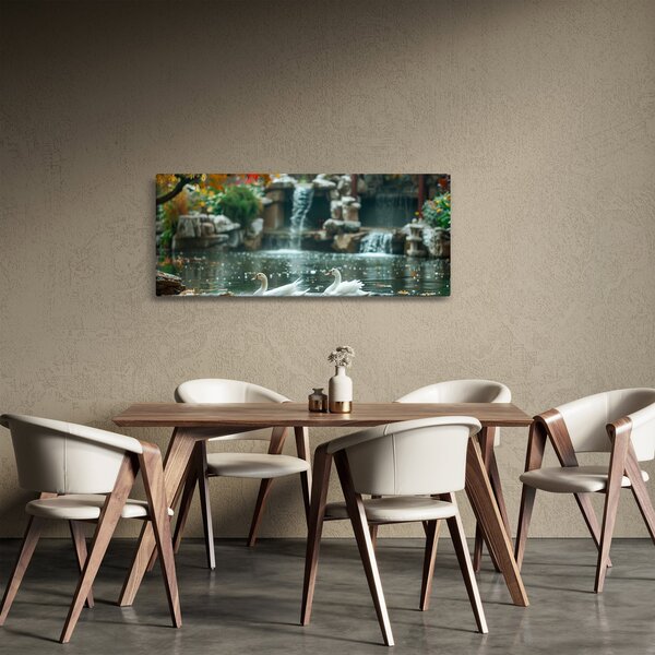 Obraz - Ázijské jazierko (120x50 cm)