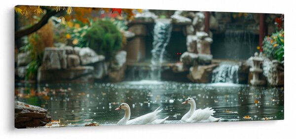 Obraz - Ázijské jazierko (120x50 cm)