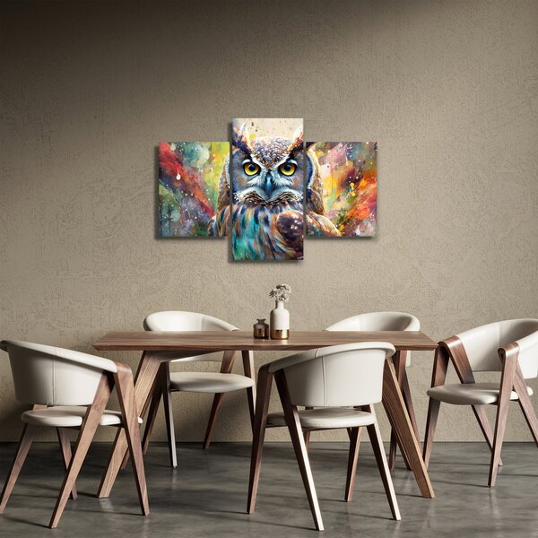 Obraz - Maľba sovy (90x60 cm)