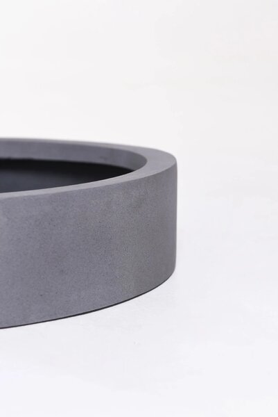 Miska na dekorácie CIRCULO, sklolaminát, Ø 40 cm, sivá