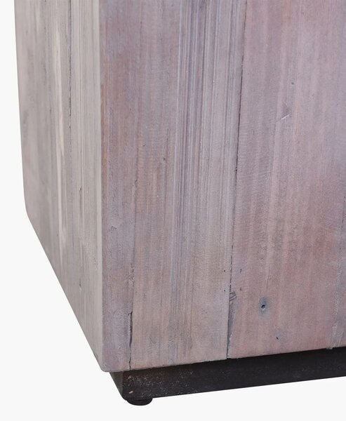Drevený kvetináč ELEMENTO, drevo, šírka 90 cm, biela antik