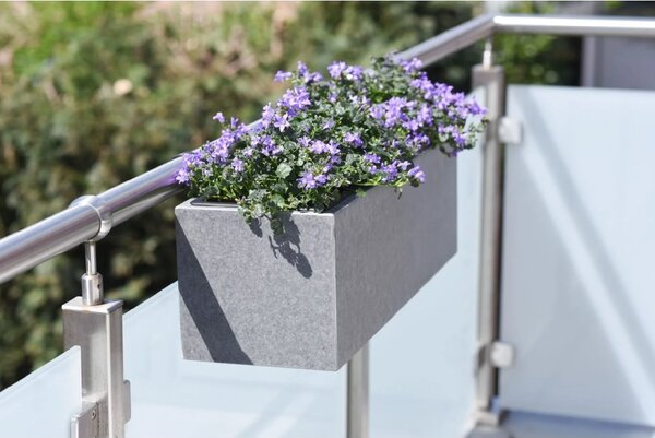 Balkónový hrantík BENNO, vláknocement, šírka 62 cm, sivý