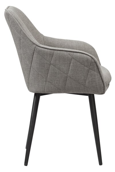 STOLIČKA S PODRÚČKAMI, štruktúra, čierna, taupe MID.YOU - Stoličky, Online Only
