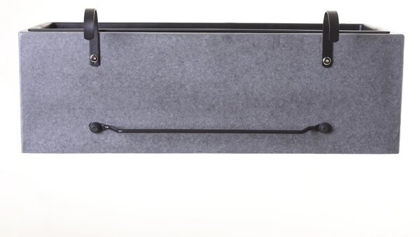 Balkónový hrantík BENNO, vláknocement, šírka 62 cm, sivý