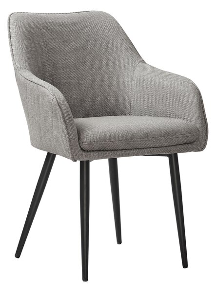 STOLIČKA S PODRÚČKAMI, štruktúra, čierna, taupe MID.YOU - Stoličky, Online Only