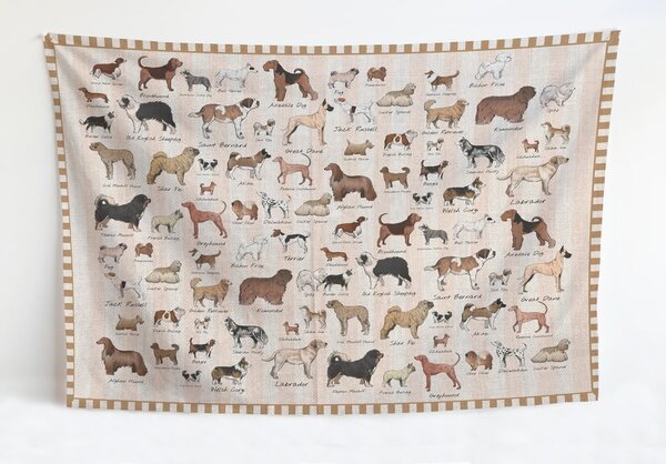 Bavlnená zmes Károvaný textil pre psov Little Nice Things, 170 x 240 cm