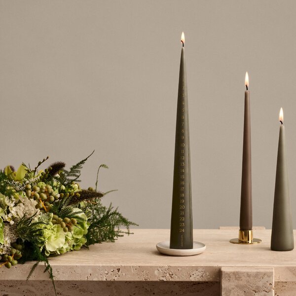 Adventná sviečka Cone 37 cm – 70 Green soil