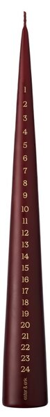 Adventná sviečka Cone 37 cm – 44/2 Deep Wine