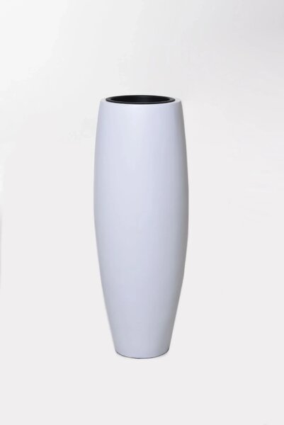 Kvetináč MAGNUM, sklolaminát, výška 80 cm, biely mat