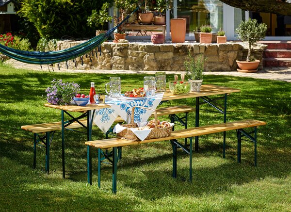 Pivný set 220 cm - skladací
