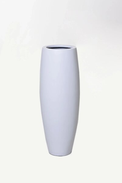 Kvetináč MAGNUM, sklolaminát, výška 80 cm, biely mat