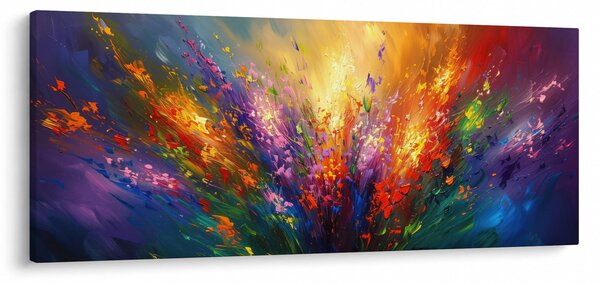 Obraz - Abstrakcia kvetov (120x50 cm)