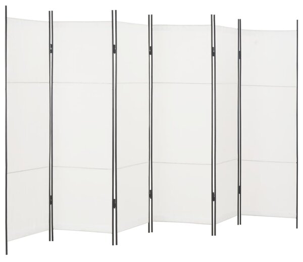 6-panelový paraván biely 300x180 cm