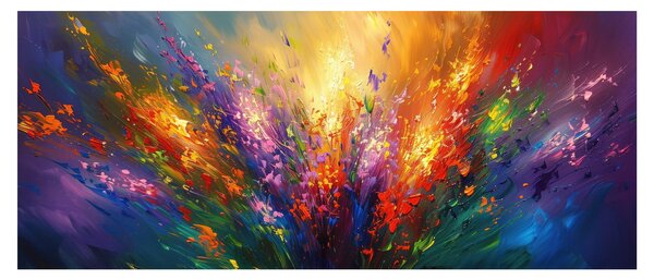 Obraz - Abstrakcia kvetov (120x50 cm)