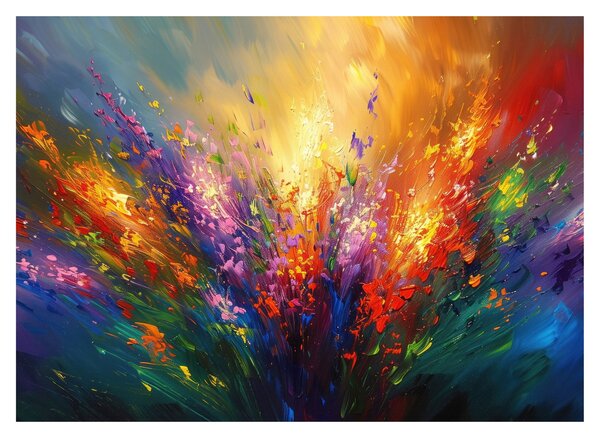 Obraz - Abstrakcia kvetov (70x50 cm)