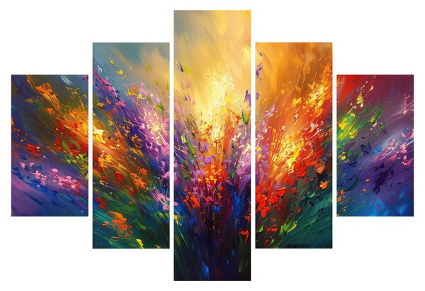 Obraz - Abstrakcia kvetov (150x105 cm)