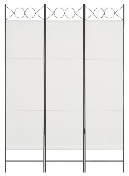 3-panelový paraván biely 120x180 cm