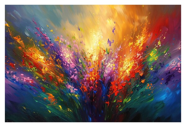 Obraz - Abstrakcia kvetov (90x60 cm)