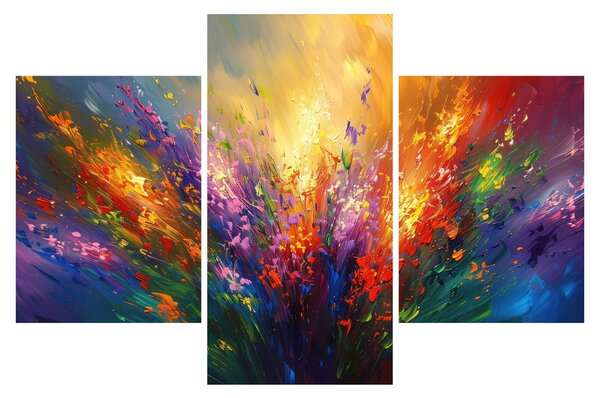 Obraz - Abstrakcia kvetov (90x60 cm)
