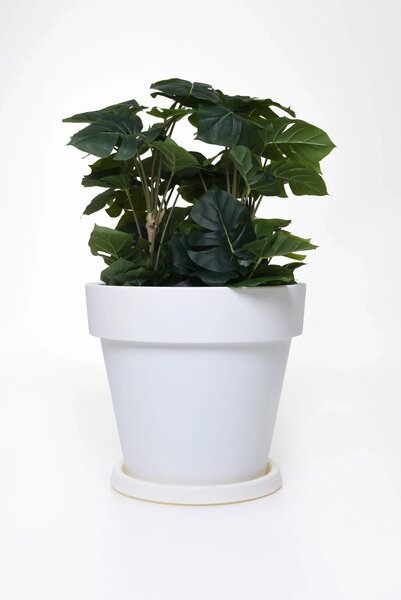 Kvetináč LEVANTA, plast, výška 43 cm, biely
